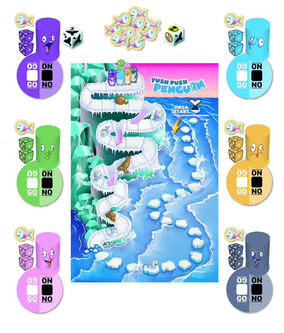 Push Push Penguin Setup Diagram