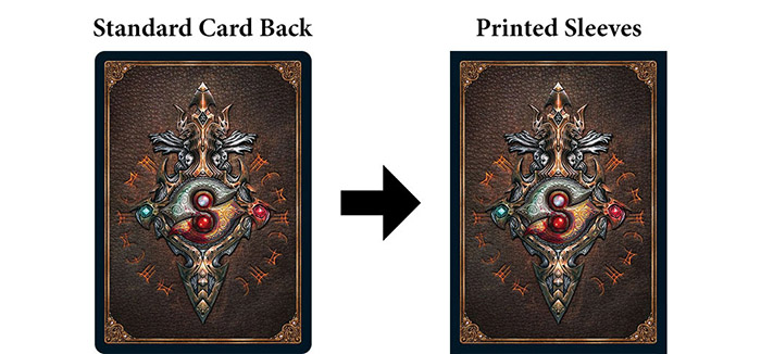 Card backs and sleeves diagram