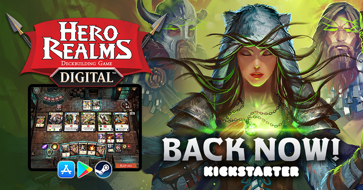 Press Release: Hero Realms Digital Deckbuilding Game Launched on Kickstarter
